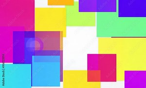 Abstract Colorful Squares: A vibrant and dynamic backdrop of overlapping translucent squares in a dazzling array of colors. This abstract design evokes feelings of energy, optimism, and creativity, pe