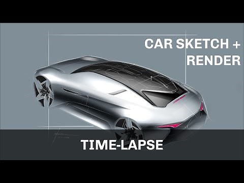 Car Sketch and Render | SketchBook Pro
