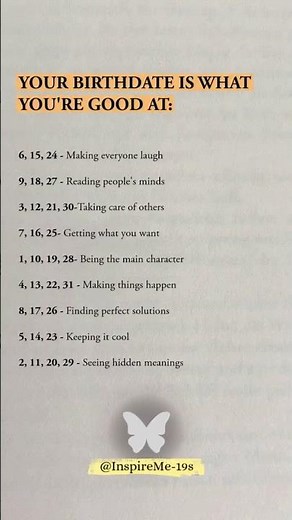 Your Birthdate Reveals What You’re Naturally Good At #birthdatesecrets #personalitytypes #lifepath
