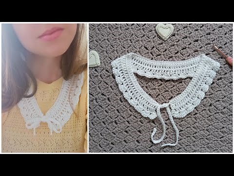 CROCHET EASY PETER PAN COLLAR | Crochet Cottagecore Vintage Collar Beginner Tutorial & Free Pattern