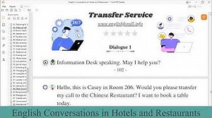 English Conversation Transfer service