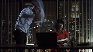 Angry man screaming to his secretary in the office - Free Stock Video