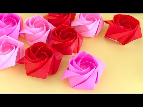 【折り紙】折り紙1枚で作るバラの花
