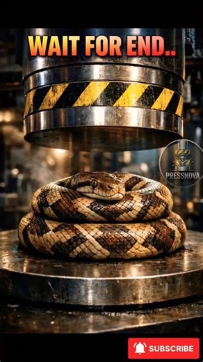 “Hydraulic Press vs Python 🐍 | WAIT FOR END.. 😱”#HydraulicPress#Python#Satisfying#OddlySatisfying