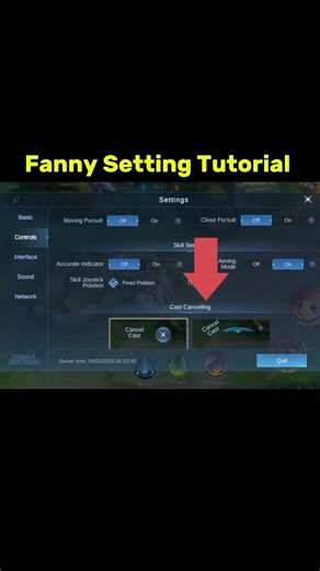 Fanny Setting Tutorial Mobile Legends #ml2b #mlbbfanny #fannymlbb #mobilelegends #shorts
