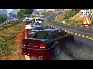 GTA 5 FiveM - Professional Drifters Found In HUGE 200+ Player SERVER