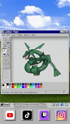 LEGENDARY POKÉMON RAYQUAZA!! WHOS NEXT?? COMMENT BELOW!! #viral #art #roadto1k #fyp
