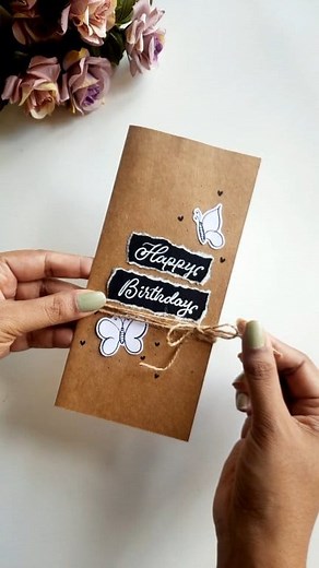 DIY BIRTHDAY CARD IDEA ❤️✨️ #DIYGifts #diygiftideas #diygreetingcards #holidaygifts #handmadewithlove #diycards #handmadegifts #handmadecards #GiftIdea #CuteDIY | Handmade cards ideas