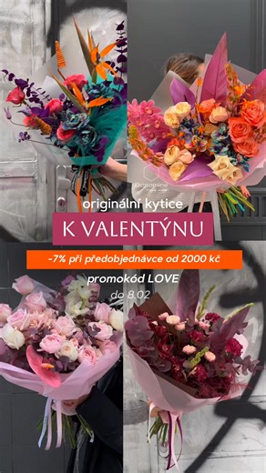 💘 Den svatého Valentýna je už za rohem! Postarejte se o to včas a udělejte si předobjednávku právě teď a buďte v klidu. Připravíme kytici podle vašich individuálních přání - od klasiky až po něco originálního, aby byla vaše milovaná nadšená. 🌹 Sleva −7% při předobjednávce od 2 000 Kč s promokódem LOVE (platí do 8. února) Napište nám do zpráv nebo objednejte přes web! | Dopamine Flower
