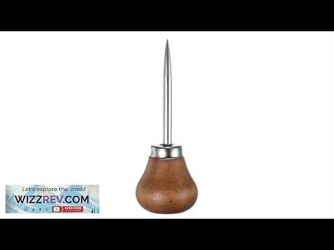 Single Gourd Awl Handwork Sewing Awl Log Color Wooden Handle 4.53" x