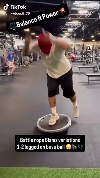 Standing Balance Training with Battleropes