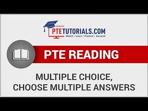 PTE Reading - Multiple Choice & Choose Multiple Answer || PTE Tutorials