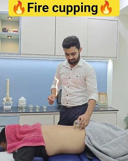 🔥🔥 Fire cupping for lowback pain 🔥🔥 #newsong #song #fire #firework #physiotherapist #backpain