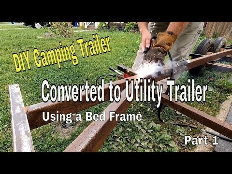 Utility Trailer Build Using Bed Frames DIY for Cheap Part 1 …