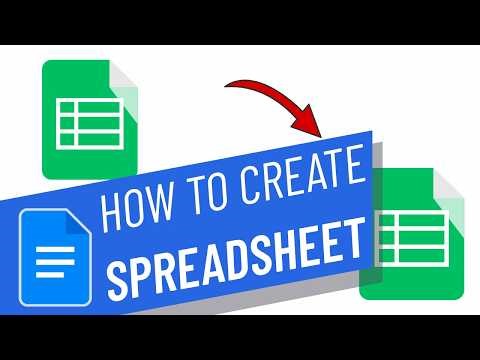 How to Create a Google Docs Spreadsheet