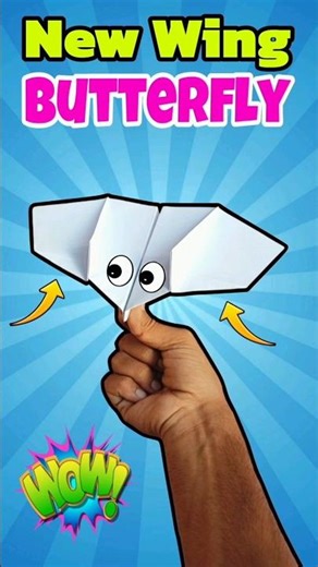 viral new flipping butterfly , how to make a Wing paper Bird airoplane , easy tutorial plane #shorts