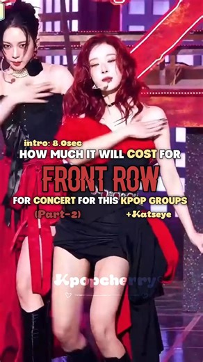 How much it will cost for front row for concerts for this Kpop Groups PART-2 #kpop #blackpink #yt