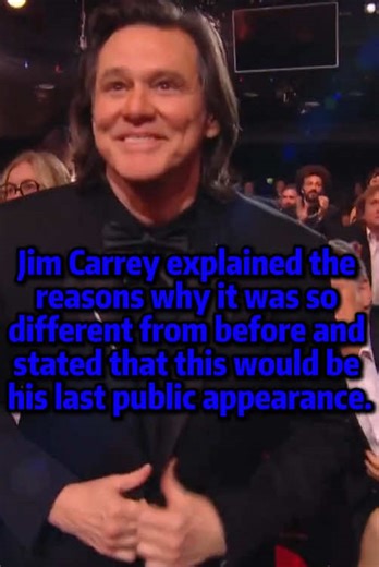 Jim Carrey explained the reasons why it was so different from before and stated that this would be his last public appearance.#fyp #foryou #usa #jimcarrey #usa_tiktok