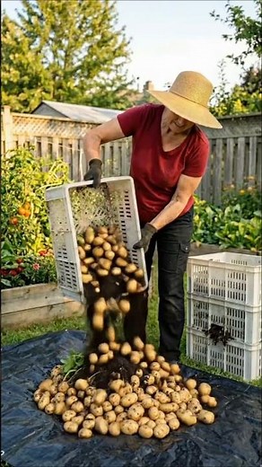 Potato 🥔 🥔 Planting in Buckets #potatoes #garden#shorts