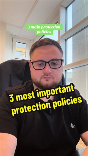 The three most important protections policies to have. 1. Life Insurance 2. Critical Illness Cover 3. Income Protection #insurance #lifeinsurance #finance #planning #family