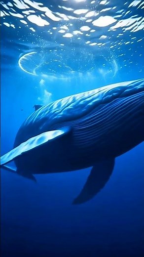 Blue Whale Beneath the Waves 🐋 | Ocean Giant in 4K Underwater Glory