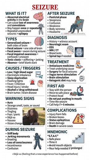 Seizure: Types, Causes, Warning Signs, First Aid & Treatment #Seizures #Epilepsy #Neurology #VikaasShandily #medical