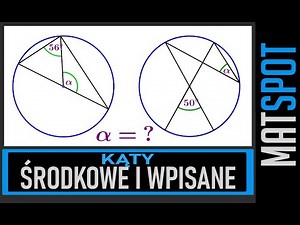 Kąty środkowe i wpisane - kąty w kole.