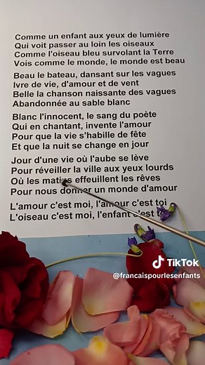 chanson ''L'oiseau et l'enfant..'' #loiseauetlenfant #تعلمالفرنسية #comptine #chant #education