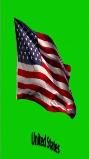 USA Flag with Animated Text Green Screen - United States Flag Overlay