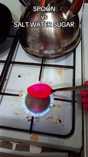 Spoon vs Salt,Water,Sugar 🥄🧂💧🍬 #fire #experiment #satisfying | Spoons