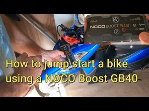 How to jump start a bike using a NOCO Boost GB40