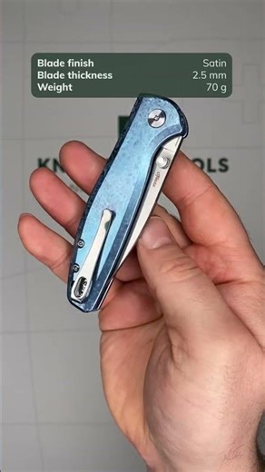 Bestechman Goodboy Jr BMK10 C 1 Satin CPM MagnaCut, Crystallized Titanium, Knivesandtools Exclusive