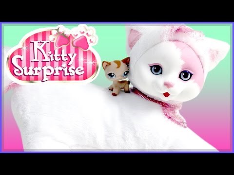 Kitty Surprise - LPS Cat Becomes a Father Skit! Toy Play - Mystery Blind Plush