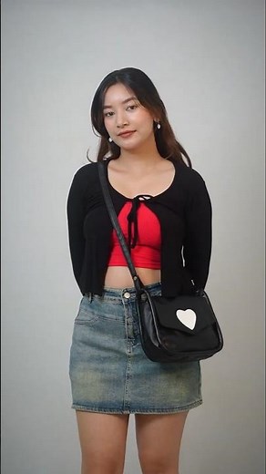 This Heart Bag is TOO Cute 😍 Black & White Crossbody Crush Bag Review + Try-On