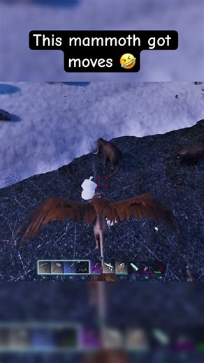 This mammoth in Ark has some serious moves! #arksurvivalascended