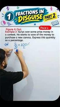 Class 8 Maths Ch 1 Fractions in Disguise | Example 2 | NCERT Page 1 | Ganita Prakash #shorts #maths