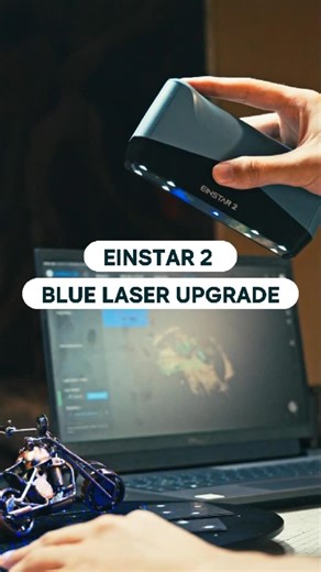 @3dwonders.shop on Instagram: "EinStar 2 introduces an upgraded blue laser scanning system, making it easier to capture reflective surfaces and fine details — even at the entry level. The result is cleaner scan data and more reliable results for everyday projects. Learn more: https://3dwonders.com/products/einstar-2 📞 1-888-608-9088 📧 hello@3dwonders.com #EinStar2 #BlueLaser #3DWonders #3DScanner #LaserLineScanning #3DScanning #ReverseEngineering #MetalScanning #EntryLevel3DScanner #Engineerin