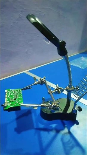 Helping Hand Magnifier glass Led light PCB Holder With Soldering stand 🔥🔥#shorts
