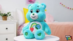 Care Bears 14" Medium Plush - I Care Bear - Turquoise Plushie for Ages 4+ – Stuffed Animal, Super Soft and Cuddly – Good for Girls and Boys, Employees, Collectors, Great Valentines Day Gift for Kids