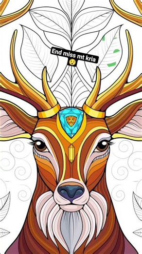 Majestic Deer Line Art | Peaceful Nature Drawing 🦌✨