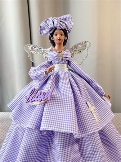 African American Angel Tree Topper Lavender Inspirational Collectible Home or Office Decoration - Etsy