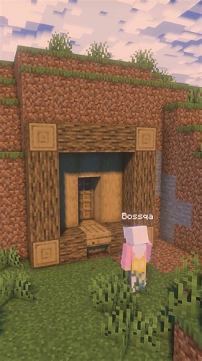 NAJŁATWIEJSZA kwadratowa baza na pierwszą noc w Minecraftcie 🪵mini tutorial krok po kroku #minecraft