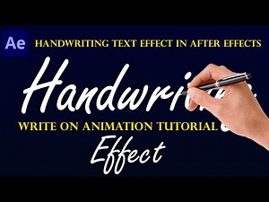 Handwriting Text Effect in After Effects – Write On Animation Tutorial