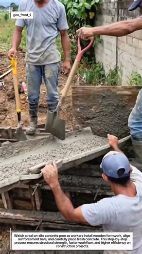 Satisfying Concrete Pouring & Formwork Setup | Real Construction Process in Action