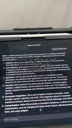 (does not “waste” water btw) in 2024 apple released apple intelligence, which comes with its own offline ai clanker system preinstalled on all apple silicon devices with atleast 8gb of ram runnning ios 18.1, macos 15.1 or later. this ai clanker system lets users generate images or emojis (genmojis) in a few seconds without relying on servers or an internet connection. its text model, called apple foundation, is capable of summarizing and generating text, but it ain’t always right (for example if