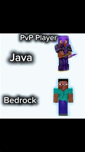 Minecraft Java vs Bedrock part3⛏️(part4 costs 15 likes)#youtube #minecraft #shorts #subscribe #short