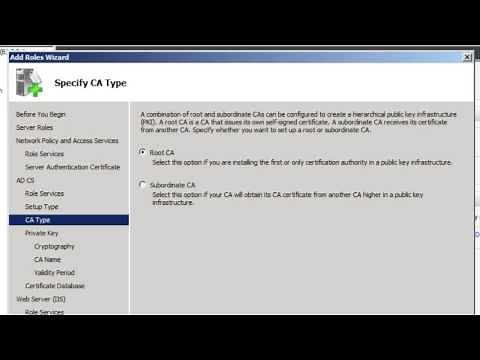 How To Setup Radius Server :: Installing CA and NPS - Part 1 of 4