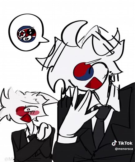 Well, it’s just sibling rivalry🇰🇷🇰🇵 #countryhumans #fyp #animation #カントリーヒューマンズ