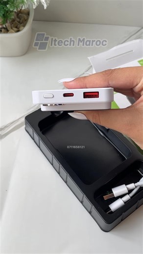 🚨 PROMO 🚨: Power Bank NOVA 10000mAh à -35%�⚡️ Fast Charge 22.5W Écran Digital Design Compact ! ✅ Autonomie puissante (jusqu’à 3 charges)� ✅ Wireless charger ⚡� ✅ Léger & pratique pour voyage, école, bureau , travail ✈️� ✅ Compatible Android & iPhone� ✅ Charge rapide ⚡� ✅ Garantie 2 mois� ✅ Livraison Gratuite 💰 Offre limitée – ne rate pas ta batterie portable NOVA 🔋�📲 📲 Pour Commande via WhatsApp : 0711656121 | ITech Maroc