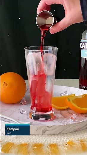 Campari Soda – The 2-Ingredient Italian Aperitivo 🍊✨ #cocktail